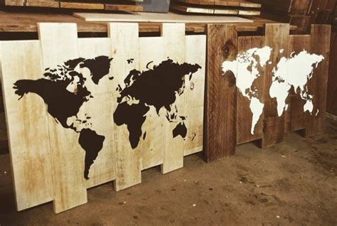 World Map Painting Wood Pallet Map World Map On Wood Home Decor