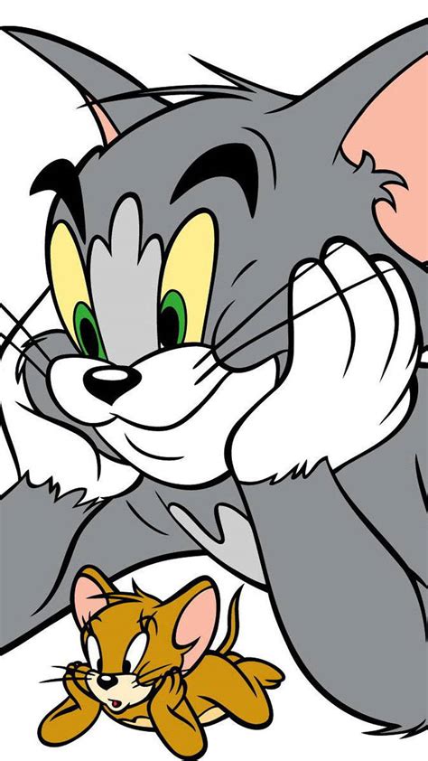 Download Tom And Jerry Cute Watching Wallpaper | Wallpapers.com