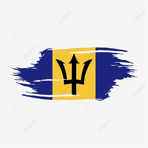 Barbados Flag Brush Stroke Barbados Barbados Flag Brush Stroke Png