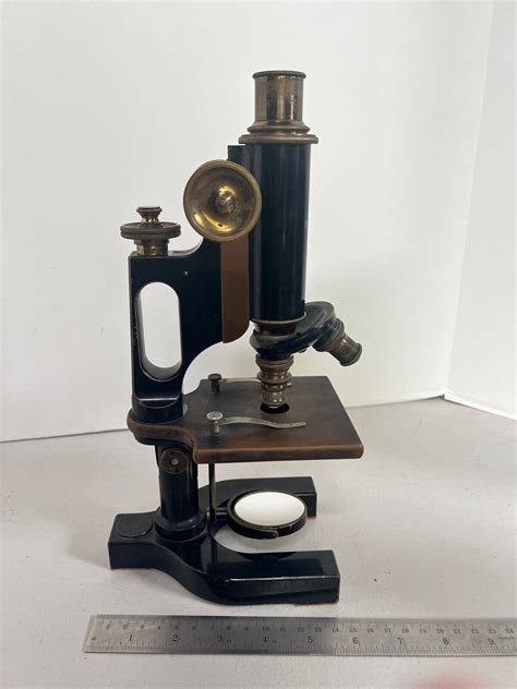 Vintage Brass Bausch And Lomb Microscope 1915 Saint Lukes Hospital