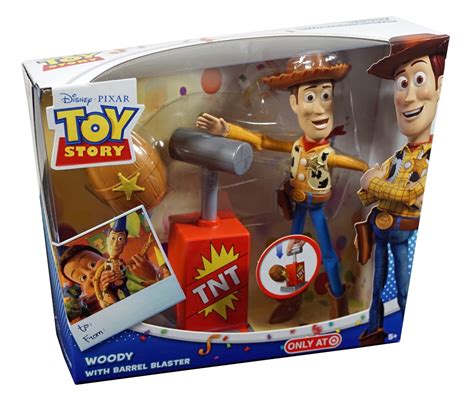 Disney Pixar Toy Story Woody Action Figure With Barrel Blaster