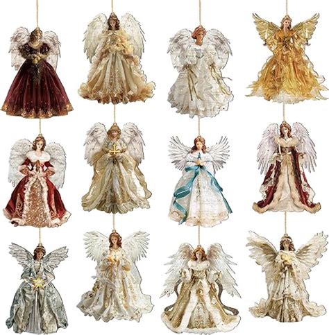 Amazon Syhood 12 Pcs Angel Christmas Ornaments Wooden Christmas