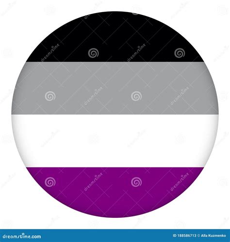 Flag Asexual Round Icon Round Badge Or Button Template Design Vector Illustration Love Wins