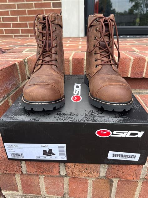 Sidi Denver Motorcycle Riding Boots Brown Size New In Box Ebay