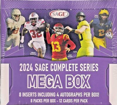 2024 SAGE FOOTBALL COMPLETE SERIES HIT PREMIER DRAFT MEGA BOX FACTORY