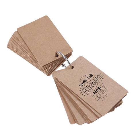 Easy Flip Flash Cards Portable Study Pages Kraft Paper Bookmarks