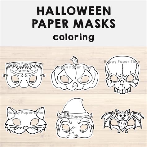 Halloween Paper Masks Printable Coloring Craft Activity Costume Template Made By Teachers