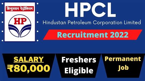 Hpcl Recruitment Salary Freshers Eligible Permanent