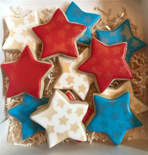 Star Cookies By Cami S Cookies Austin Tx Patriotic Cookies Star Cookies Cookie Decorating