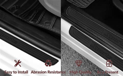 Gzruica Door Sill Plate Protectors For Car Universal Door