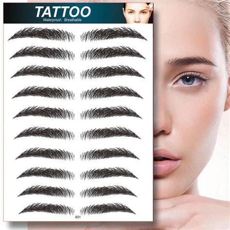 HOLD LIVE 2 Sheets Eyebrow Sticker False Eyebrow Tattoo Stickers 7 Days