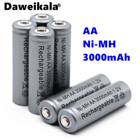 Daweikala New Original AA Battery 3000MAH Grey Rechargeable Battery