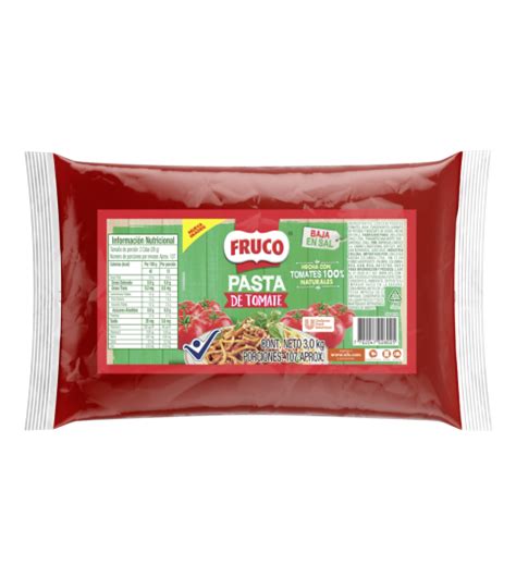 Pasta De Tomate Fruco Bolsa X 3000 Gr