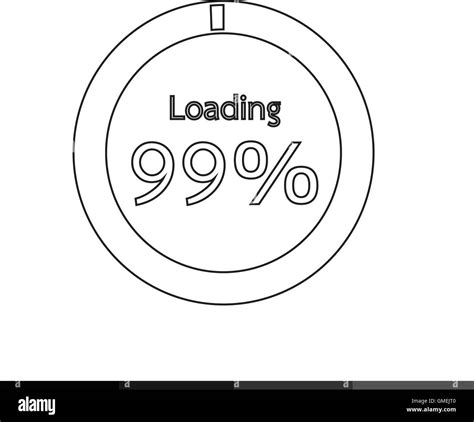 Circle Loading Progress Bars Indicator Icon Illustration Design Stock