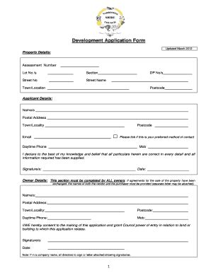 Fillable Online Narromine Nsw Gov Development Application Form Da