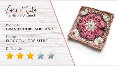 Tutorial Mattonella Granny Fiore Africano African Flower Ad Uncinetto