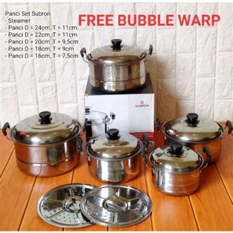 Bbs Cod Panci Set Stainless In Steamer Kukusan Langseng