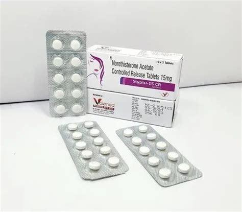 Norethisterone 10515mg Sustained Release Tablets Packaging Size 10 X 10 Prescription Rs