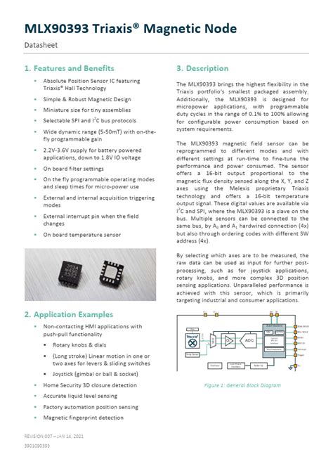 MLX90393 Datasheet pdf - Melexis