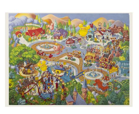 Mickey's Toontown Map Print. - Van Eaton Galleries