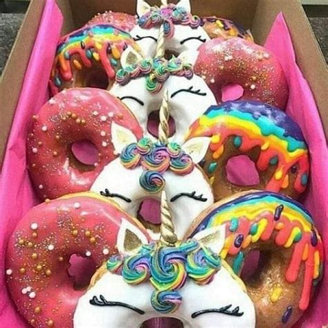 Unicorn Donuts Unicorn Donuts Cute Desserts