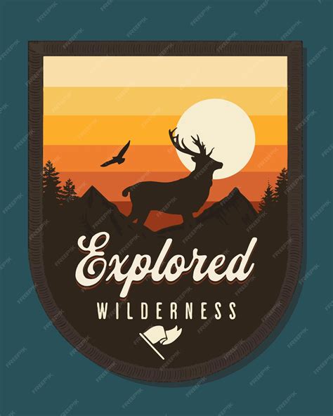 Premium Vector Landscape With Deer Vector Art Illustration Icon And Graphic