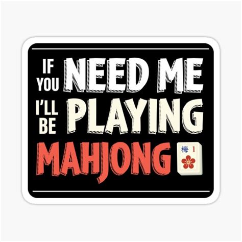 "Mahjong Player - Funny" Sticker for Sale by porum | Redbubble