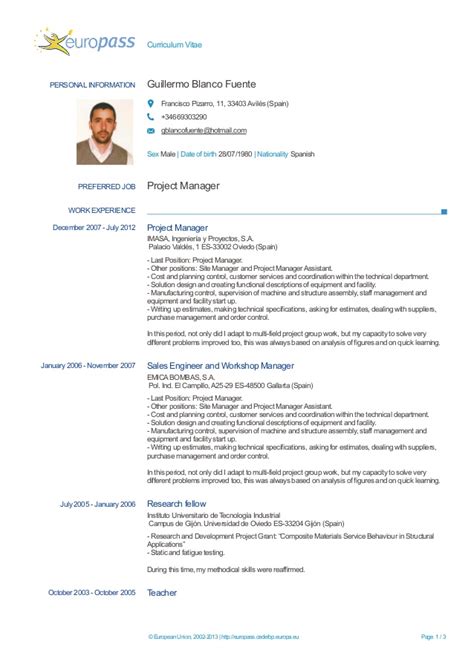 Curriculum Vitae Europass Word Laboite Cv Fr