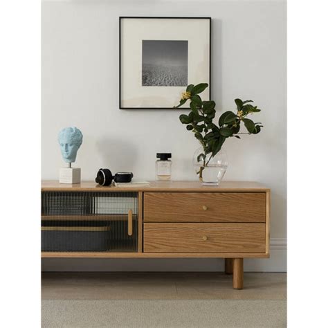 Modern Collective 150cm Preston Oak Wood And Glass Tv Unit Temple And Webster