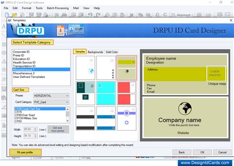 Design ID Cards Software Screenshots For How To Create Identity Card