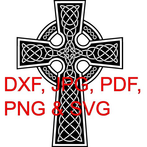 Celtic Cross For Laser Plotter Printer Or Cnc Machines With These