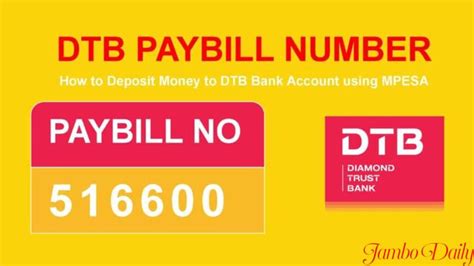 How To Transfer Money From M Pesa To Dtb Bank Jambo Daily