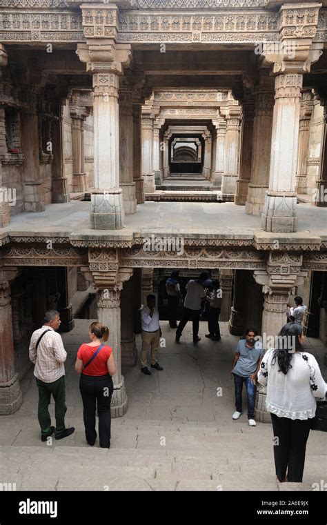 Ahmedabad Gujarat India Asia Adalaj Stepwell Beautiful Architecture