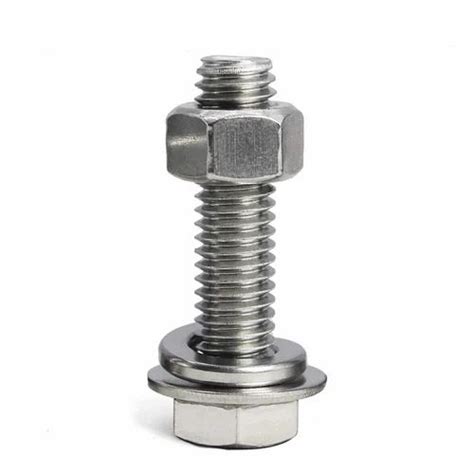 Hexagonal Stainless Steel Hex Nut Bolt Size Inch L At Rs Piece