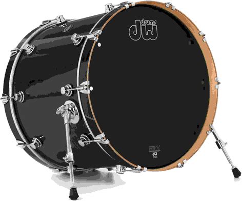 Dw Performance Series Bass Drum 18 X 22 Inch Ebony Stain Lacquer Sweetwater