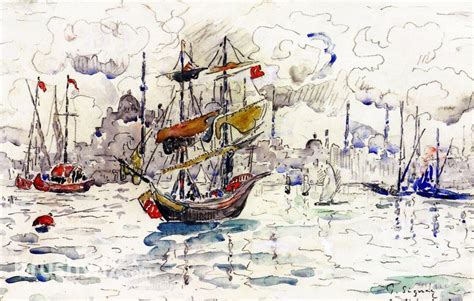 Boats At Constantinople By Paul Signac Oil Painting Reproduction