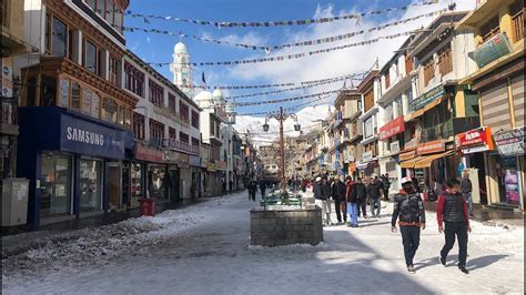 Leh Ladakh Market In Winter February 2019 Youtube