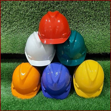 Jual KRISBOW Helm Proyek SNI Brim Vented Safety Helmet HDPE SRHV10