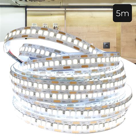 Fita Led 240leds Por Metro 12v 3528 Para Perfil 5 Metros Cor Branco