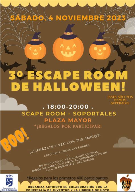 Todo listo para un escape room terrorífico el sábado 4 en la plaza