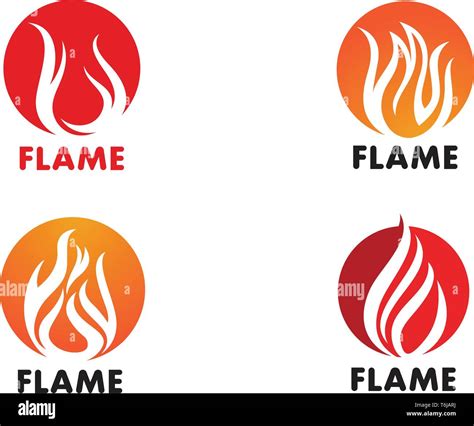 Fire Flame Template Vector Icon Oil Gas And Energy Logo Concept Stock Vector Image And Art Alamy