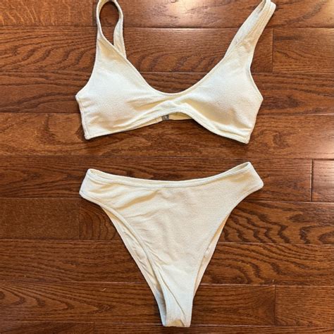 Tj Swim Swim Cream Textured Bikini Set Brand New Poshmark