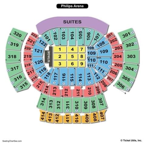 Philips Arena Seating Chart Concert Seating Charts Chart Philips