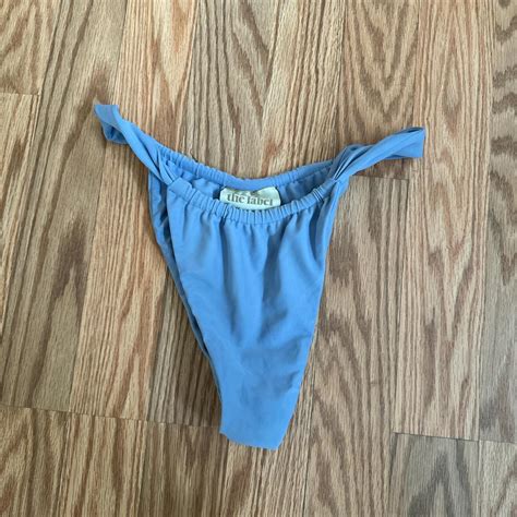Belle The Label Bare Bikini Bottoms In Blue Depop
