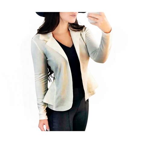 Kit 3 Blazers Terninho Em Neoprene Casaquinho Feminino Shopee Brasil