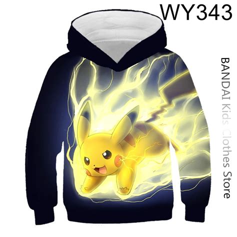 Pokemon Pikachu Crian As Roupas Topos Meninos Moletom Jogo Impress O