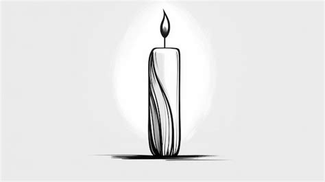 Premium AI Image | candle line art