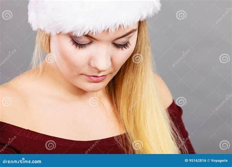 Closeup Portrait Of Blonde Woman Face Stock Photo Image Of Contemplation Portrait