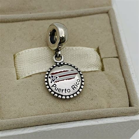 Pandora Puerto Rico Flag Charm Travel Pendant S Sterling Etsy