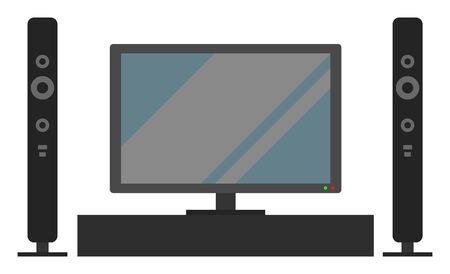 Vector of Tv set with sound system, - ID:135154194 - Royalty Free Image ...